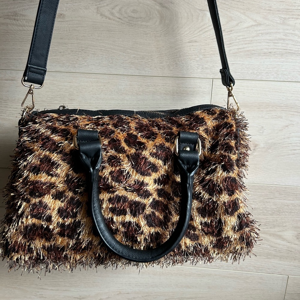 Pink Cosmo Animal Print Bowler Bag